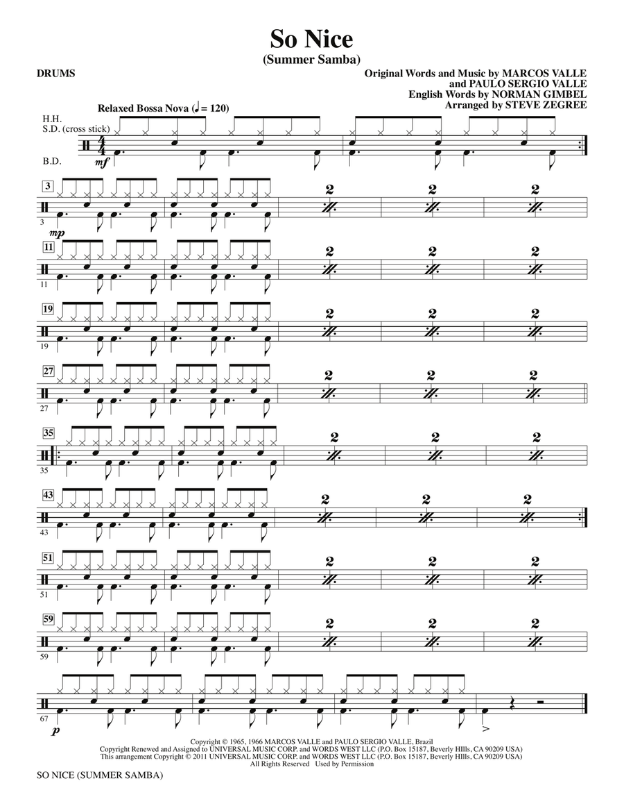 So Nice (Summer Samba) - Drums