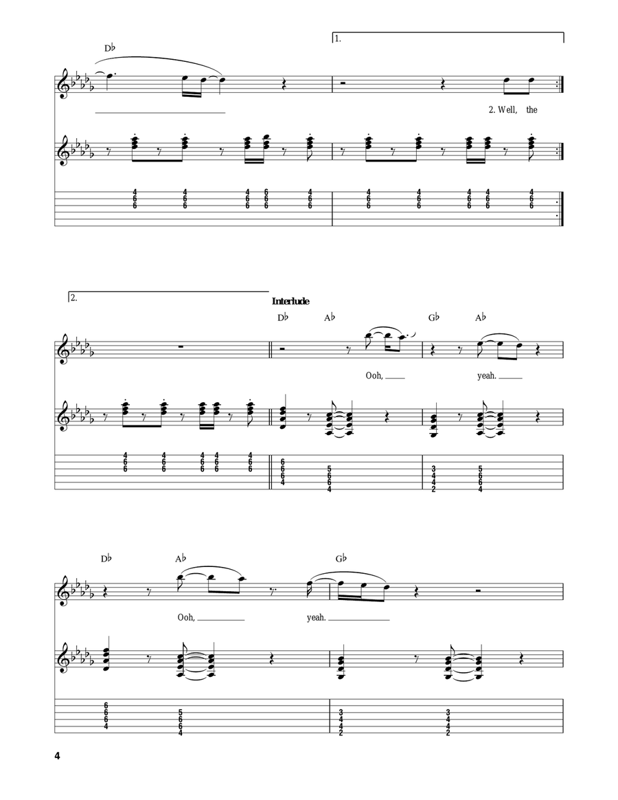 The Harder They Come Guitar Tablature scores gallery preview page 4
