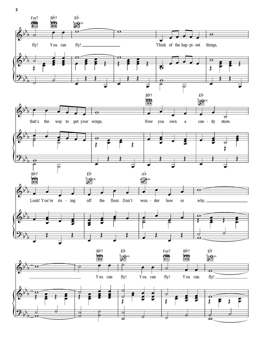 You Can Fly! You Can Fly! You Can Fly! (from Peter Pan) Piano, Vocal, Guitar scores gallery preview page 2