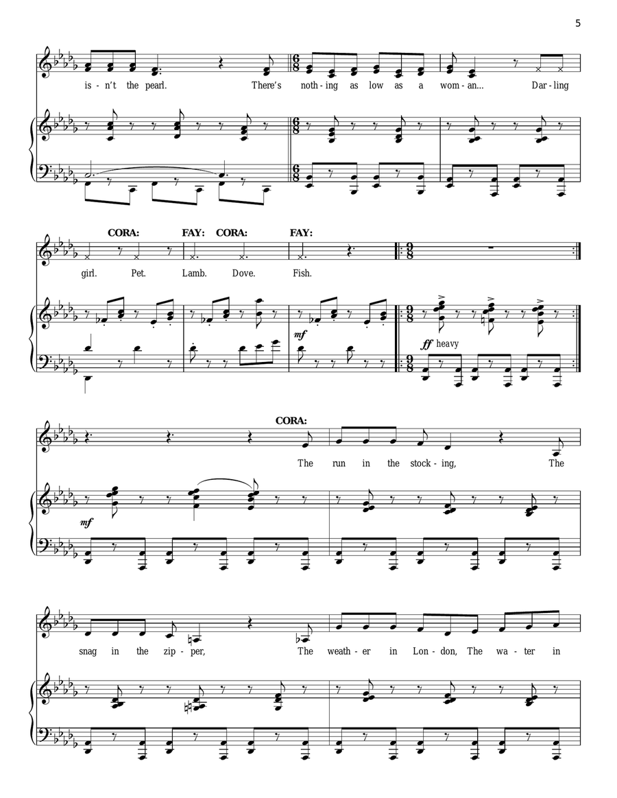 There's Always A Woman Voice scores gallery preview page 5