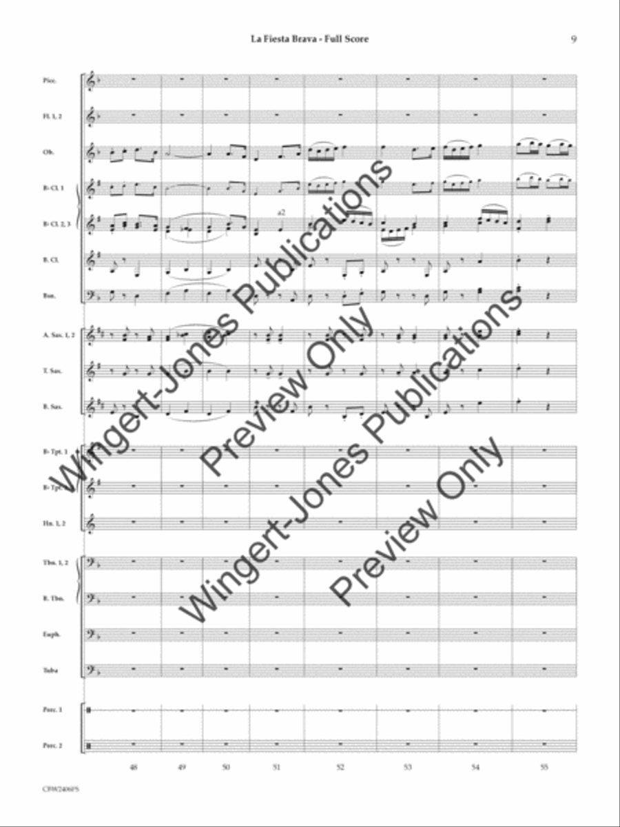 La Fiesta Brava La Fiesta Brava Concert Band scores gallery preview page 10