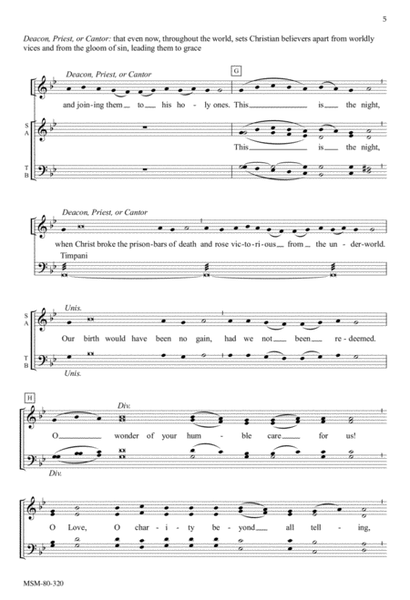 The Easter Proclamation: Exsultet (Downloadable Choral Score)