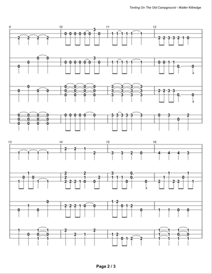 Tenting On the Old Campground (ensemble) Small Ensemble scores gallery preview page 4