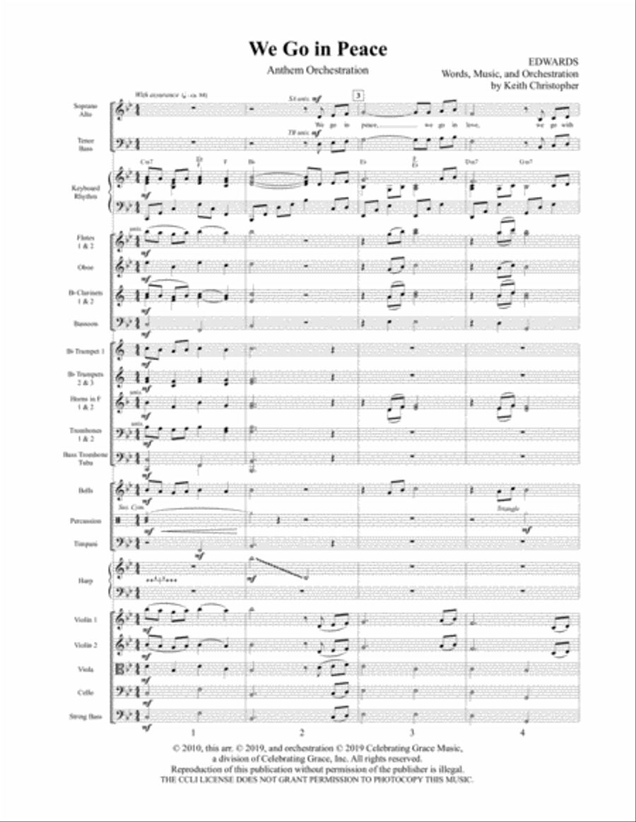 We Go in Peace 4-Part scores gallery preview page 2