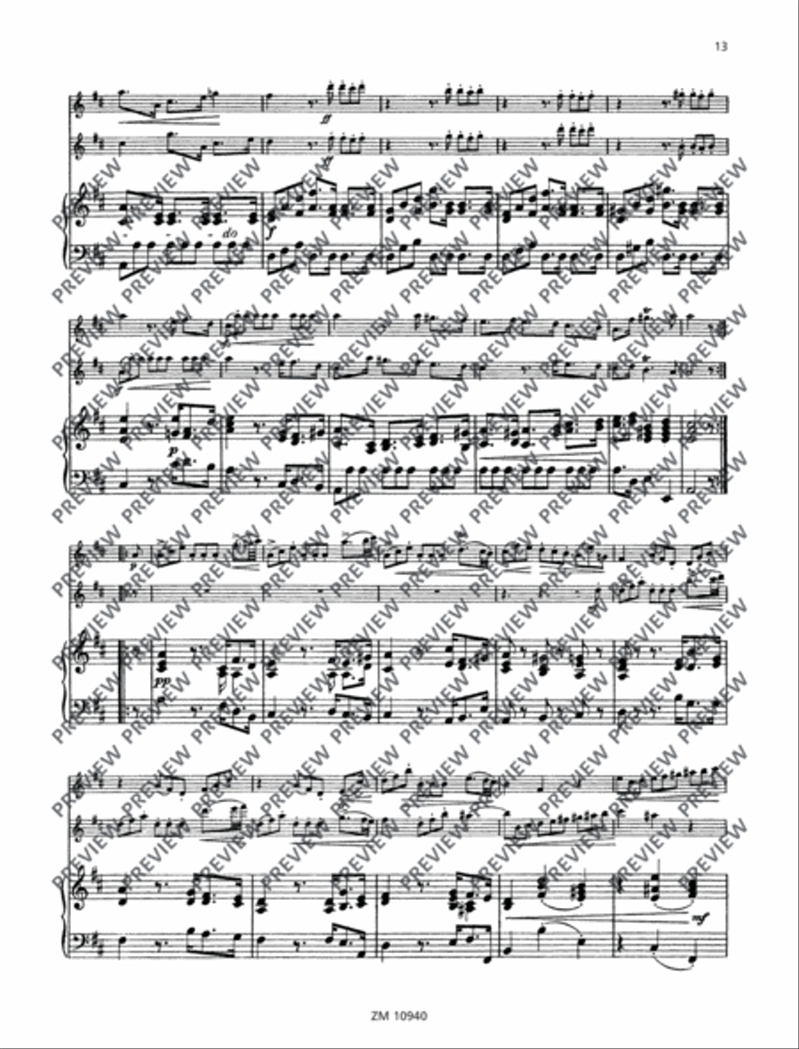 Sonata D major Sonata D major Flute Duet scores gallery preview page 14