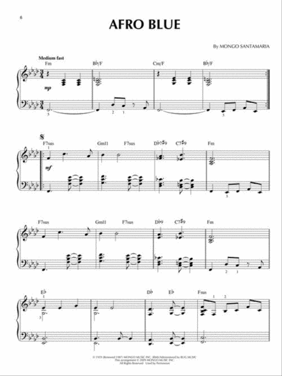 Latin Jazz Piano Solo scores gallery preview page 5