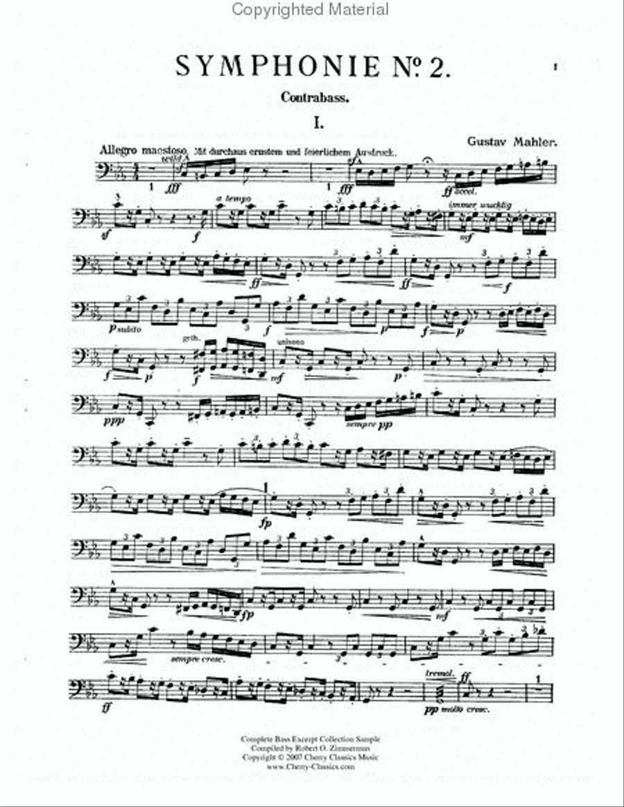 Complete Collection of Bass Excerpts Set of Parts scores gallery preview page 5