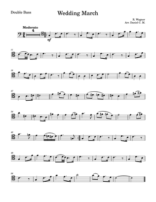 Wedding March by Wagner for double bass (easy)