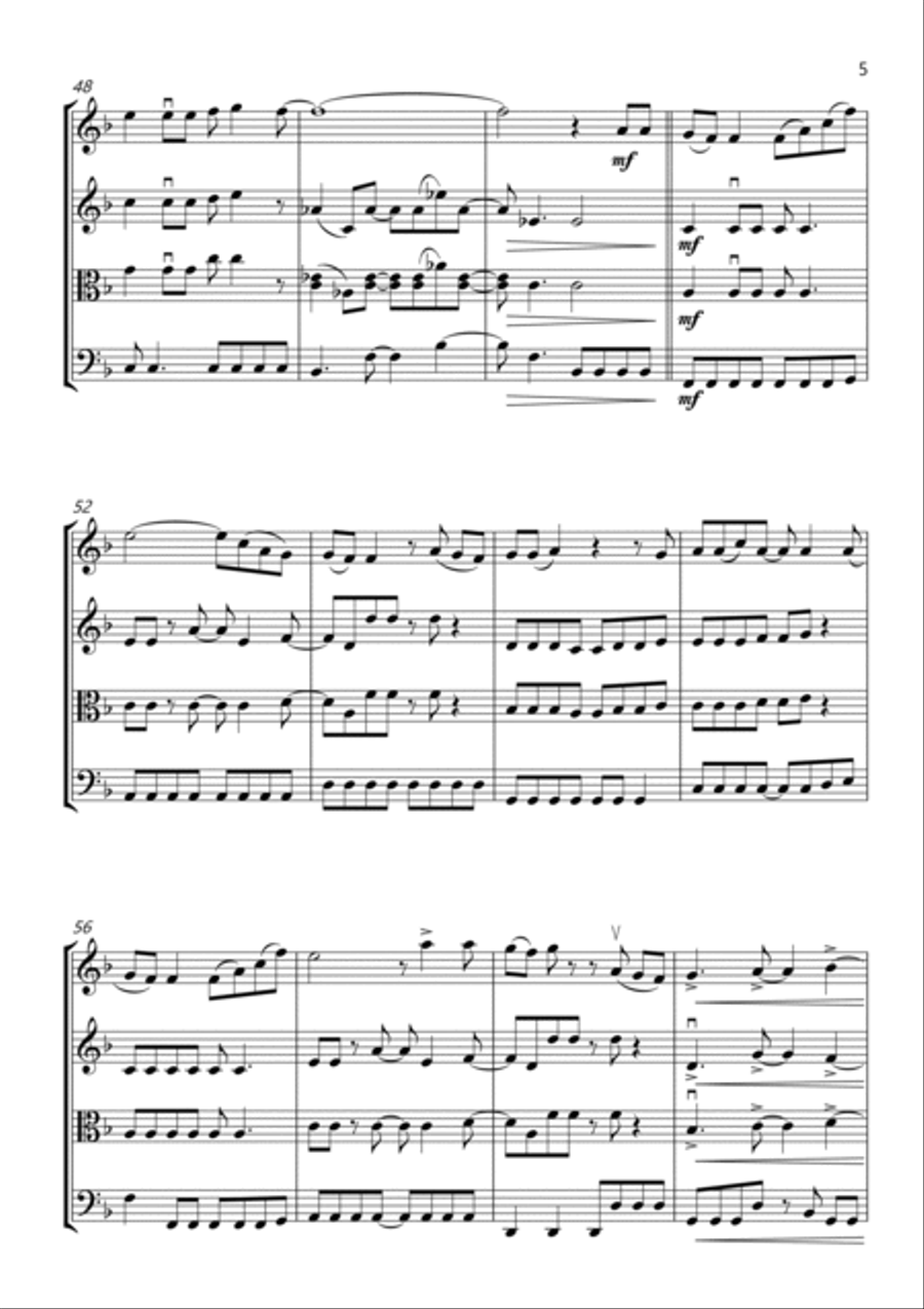 Don't Stop Me Now Don't Stop Me Now String Quartet scores gallery preview page 5