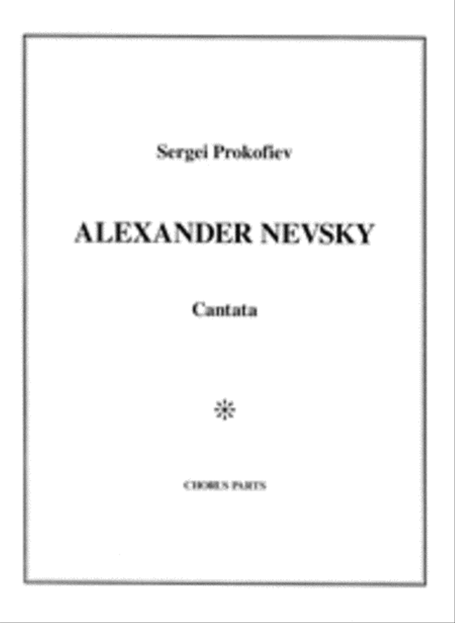 Book cover for Alexander Nevsky Vocal Choral Score (Choral Parts)