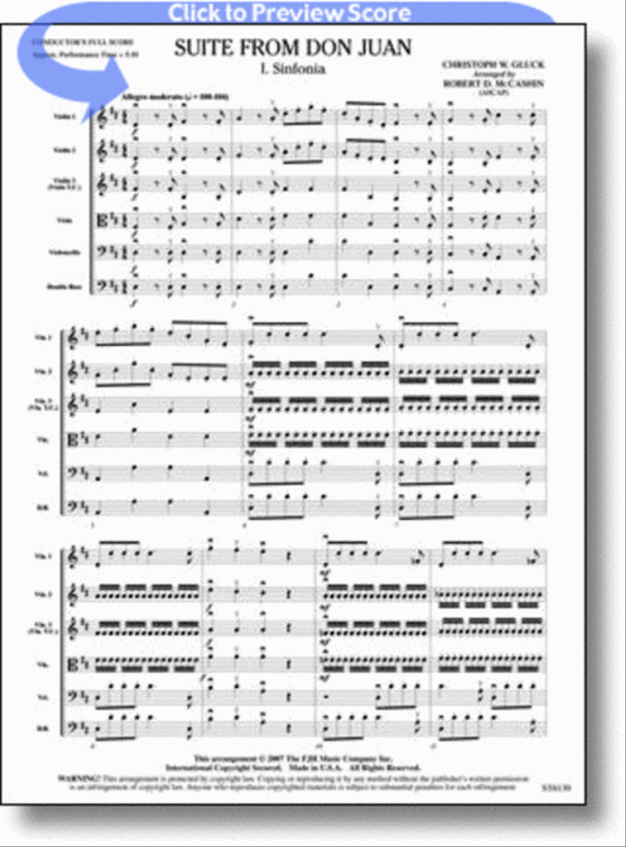 Suite from Don Juan String Orchestra scores gallery preview page 1