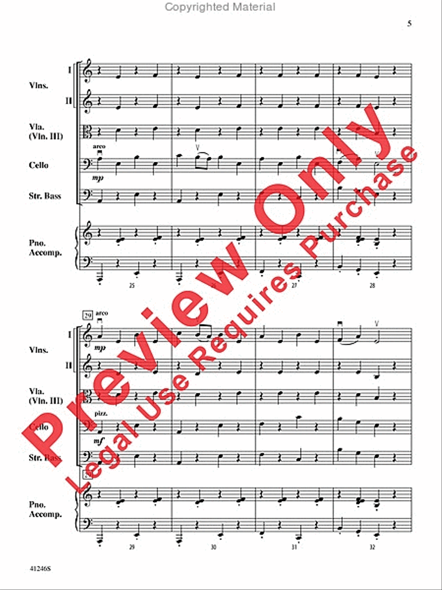 Walk of the Silent Zombies String Orchestra scores gallery preview page 5