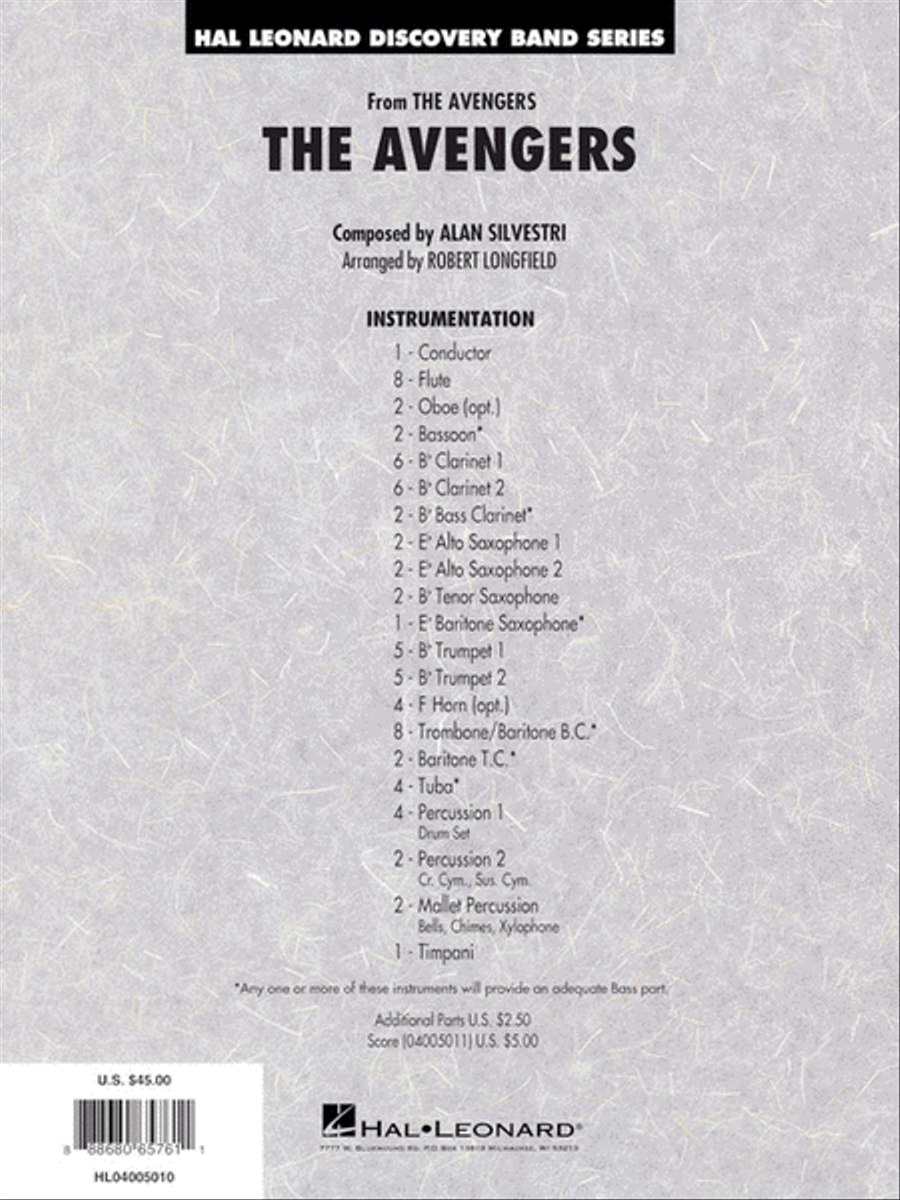 The Avengers The Avengers Concert Band scores gallery preview page 5