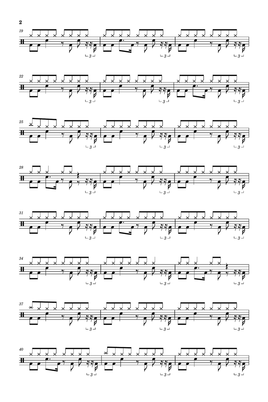White Flag Drum Set scores gallery preview page 2