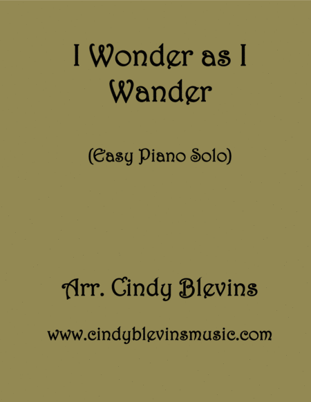 I Wonder as I Wander, Easy Piano Solo image number null