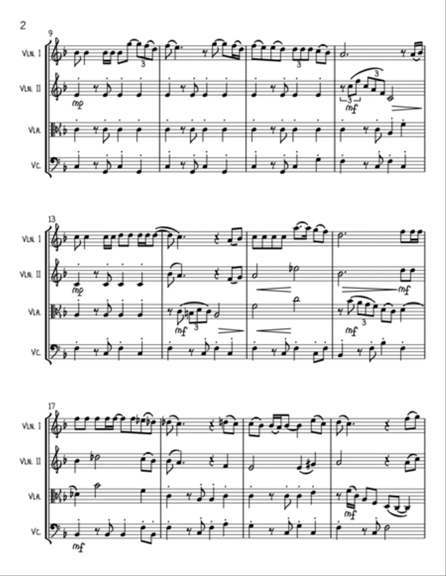 Buona Sera String Quartet scores gallery preview page 2