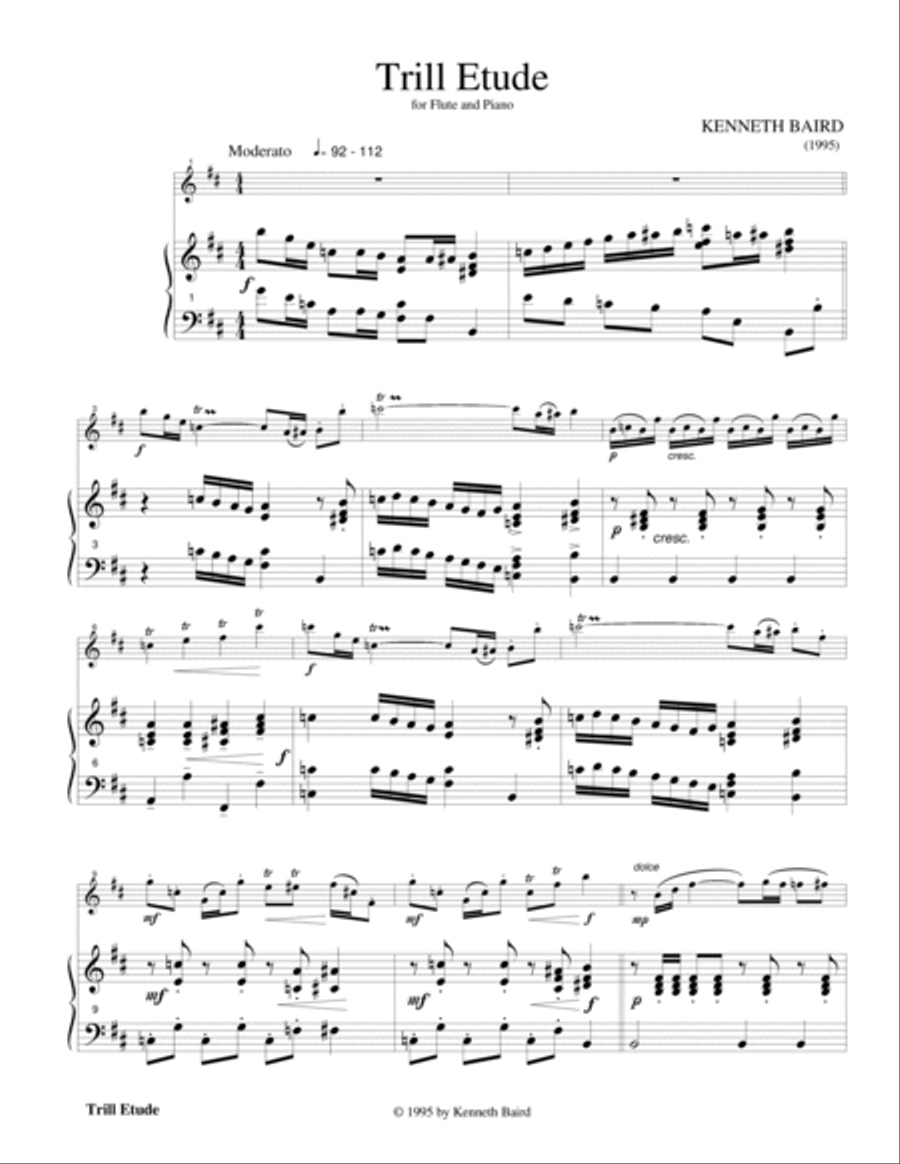 Trill Etude Flute Solo scores gallery preview page 2