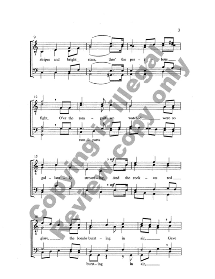 Star Spangled Banner Star Spangled Banner TTBB scores gallery preview page 3