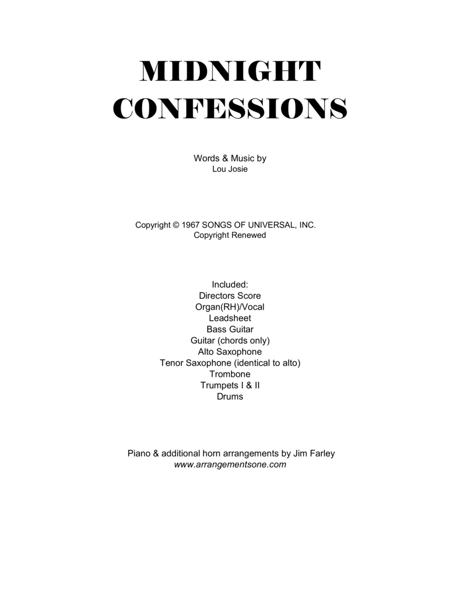 Midnight Confessions Large Ensemble scores gallery preview page 1