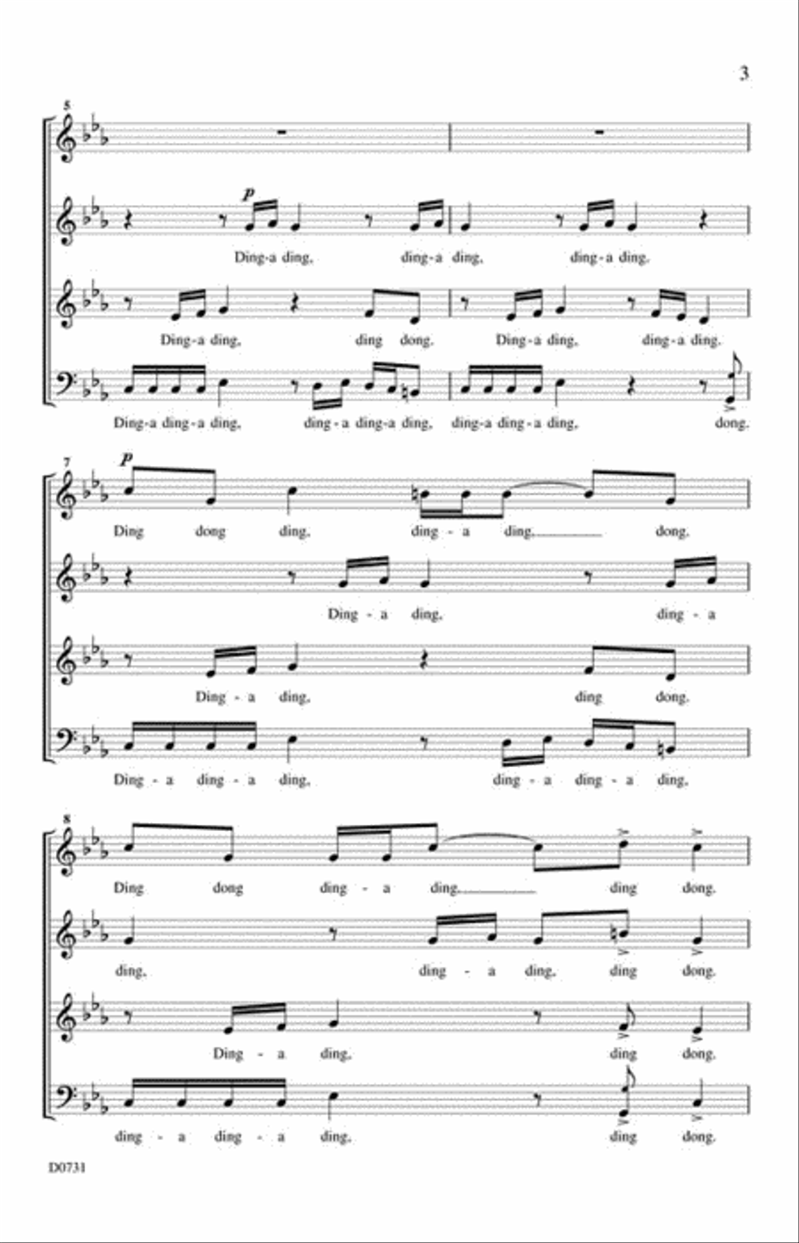 Ding-a Ding-a Ding A Cappella scores gallery preview page 3