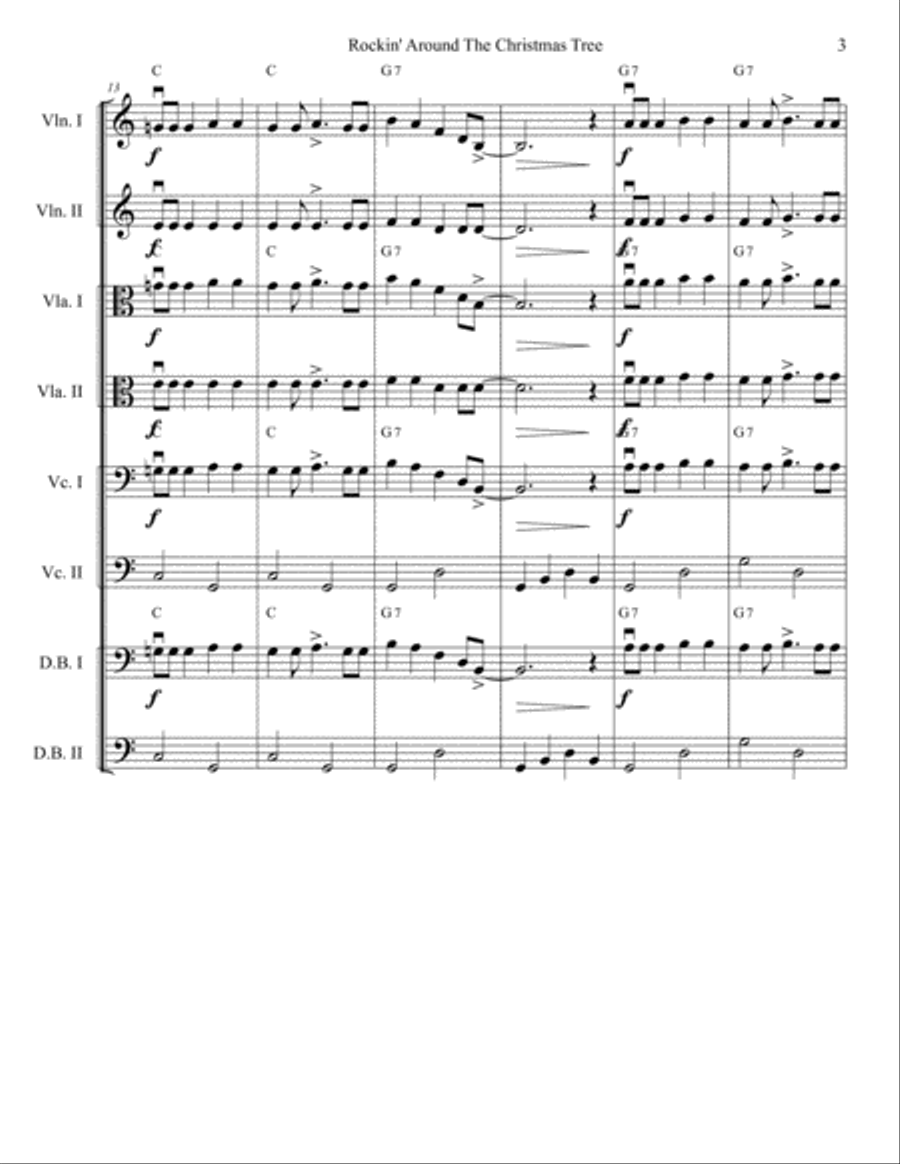 Rockin' Around The Christmas Tree Cello scores gallery preview page 3