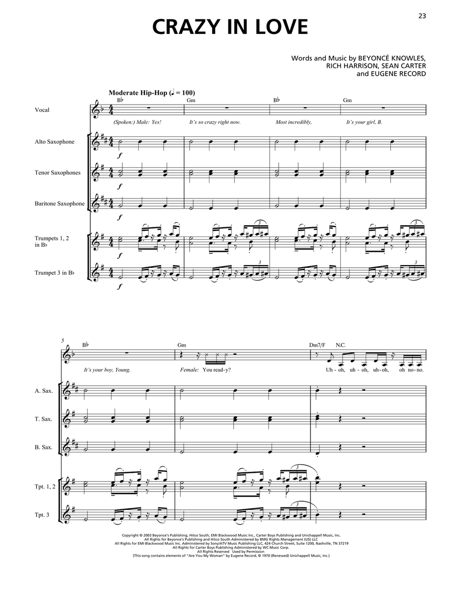 Crazy In Love (feat. Jay-Z) (Horn Section)