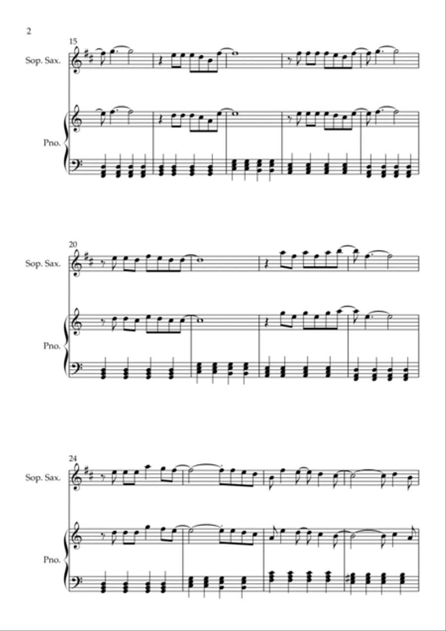 Flowers Soprano Saxophone scores gallery preview page 2