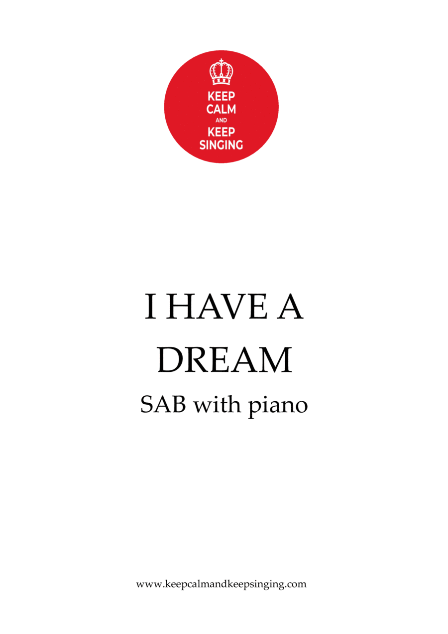 I Have A Dream 3-Part scores gallery preview page 1