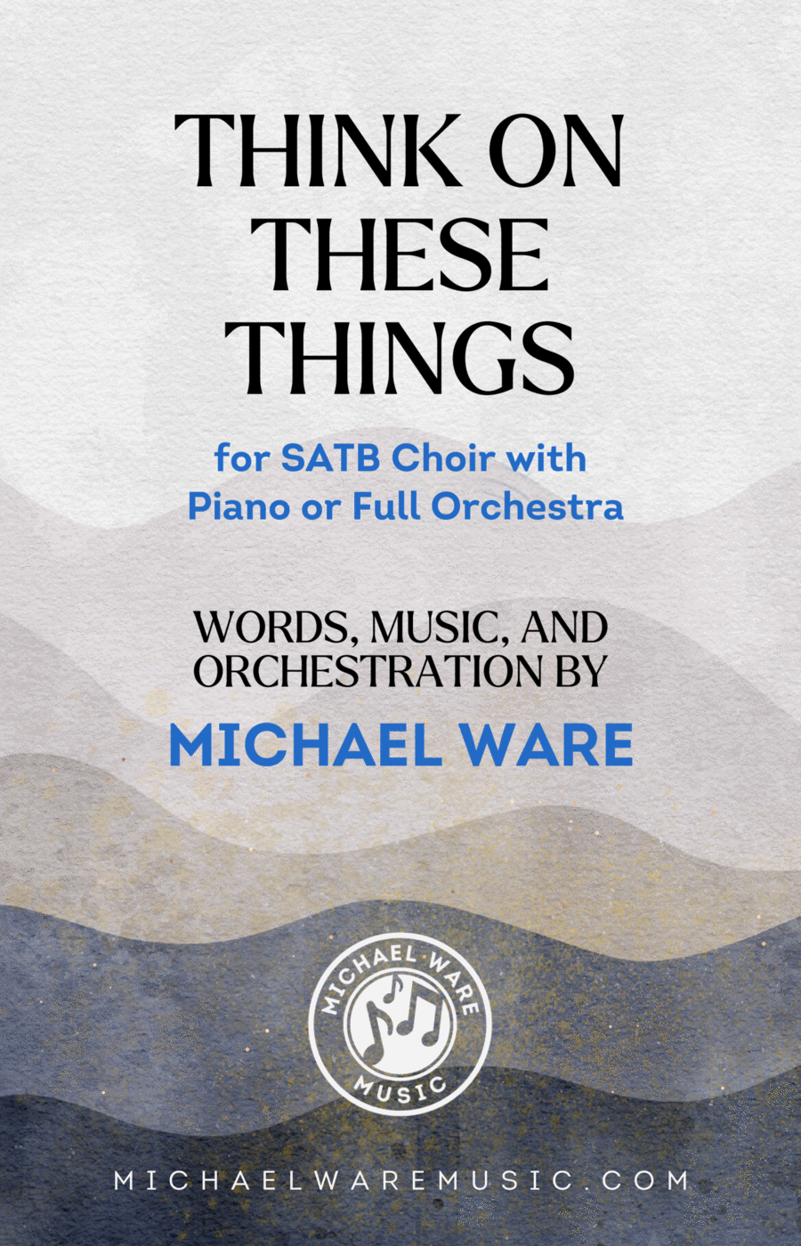 Think on These Things (SATB) 4-Part scores gallery preview page 1