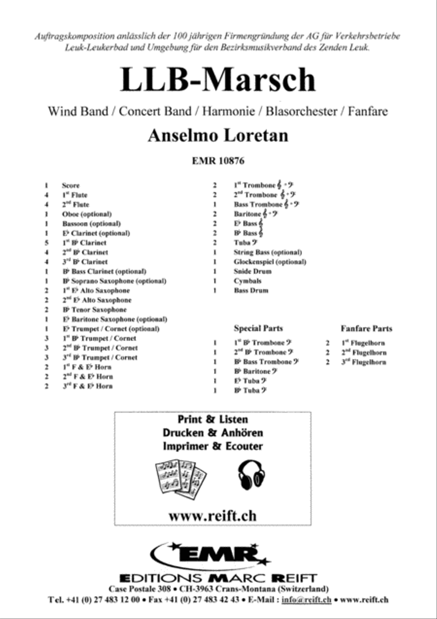 LLB-Marsch Concert Band scores gallery preview page 2