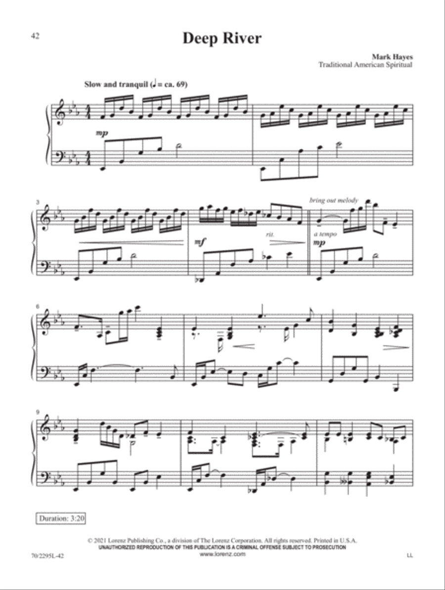Mark Hayes: Spirituals for the Intermediate Pianist Piano Solo scores gallery preview page 17