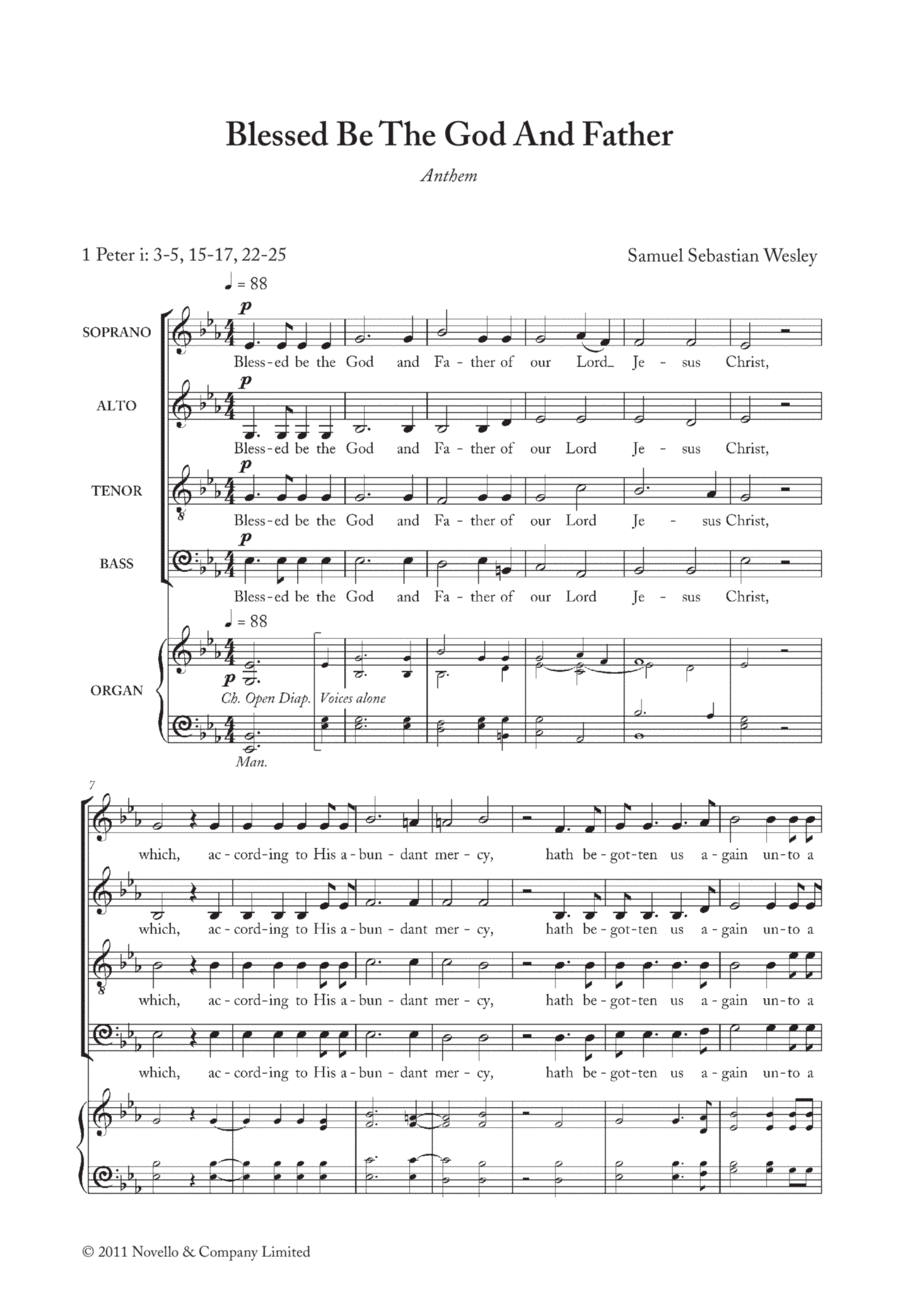 Blessed Be The God And Father Choir scores gallery preview page 1