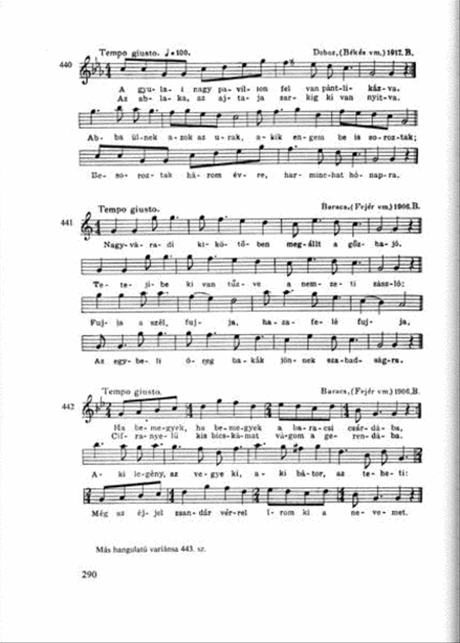 A magyar nepzene School and Community scores gallery preview page 2