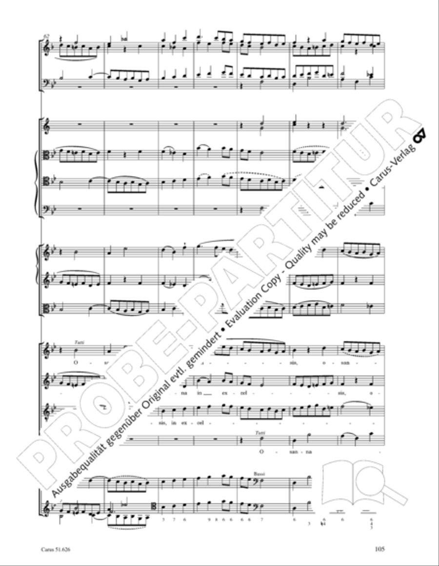 Missa longa in C major (Missa longa in C) 4-Part scores gallery preview page 117