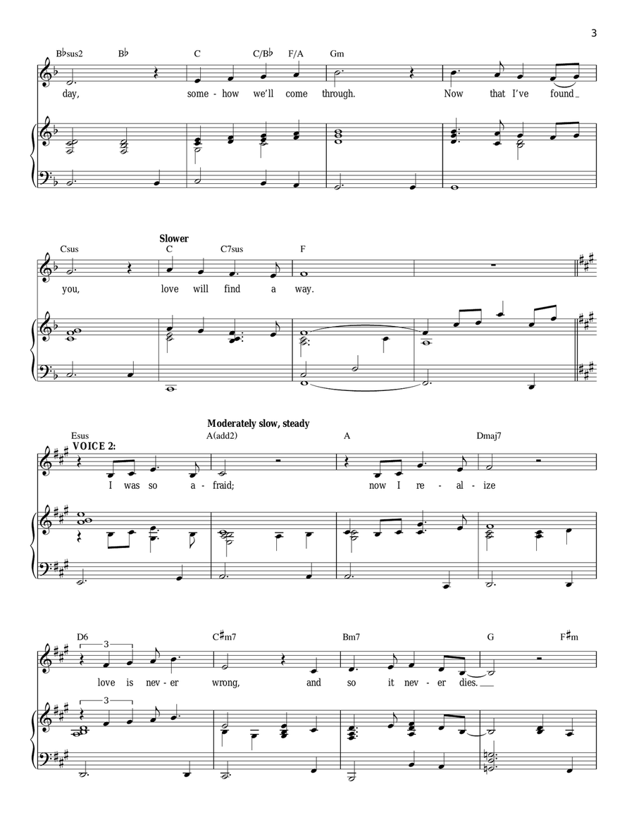 Love Will Find A Way (from The Lion King II: Simba's Pride) Piano scores gallery preview page 3