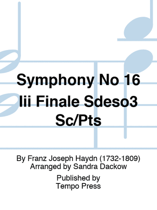 Symphony No 16 Iii Finale Sdeso3 Sc/Pts