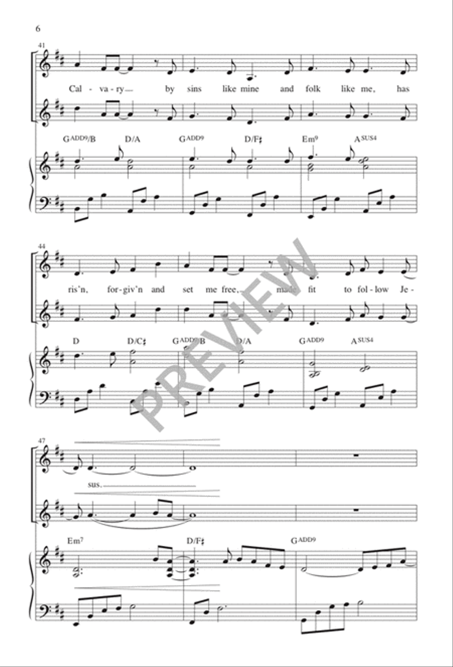 Were I the Perfect Child of God 3-Part scores gallery preview page 7