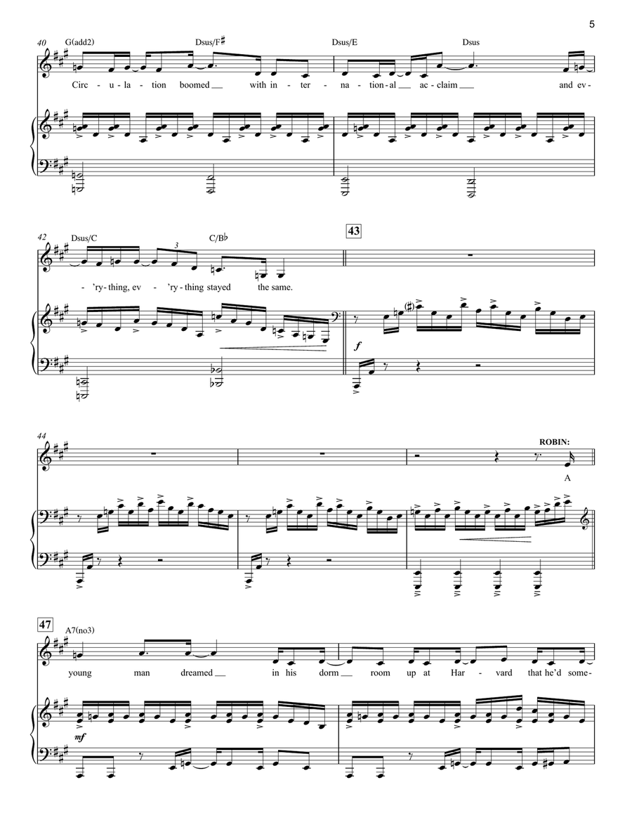 The Whole World Changed (from The Connector) Voice scores gallery preview page 5
