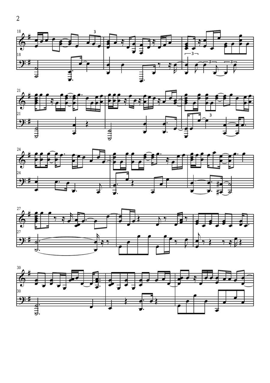 Too Much Love Will Kill You Piano Solo scores gallery preview page 2