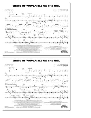 Book cover for Shape Of You/Castle On The Hill - Aux Percussion