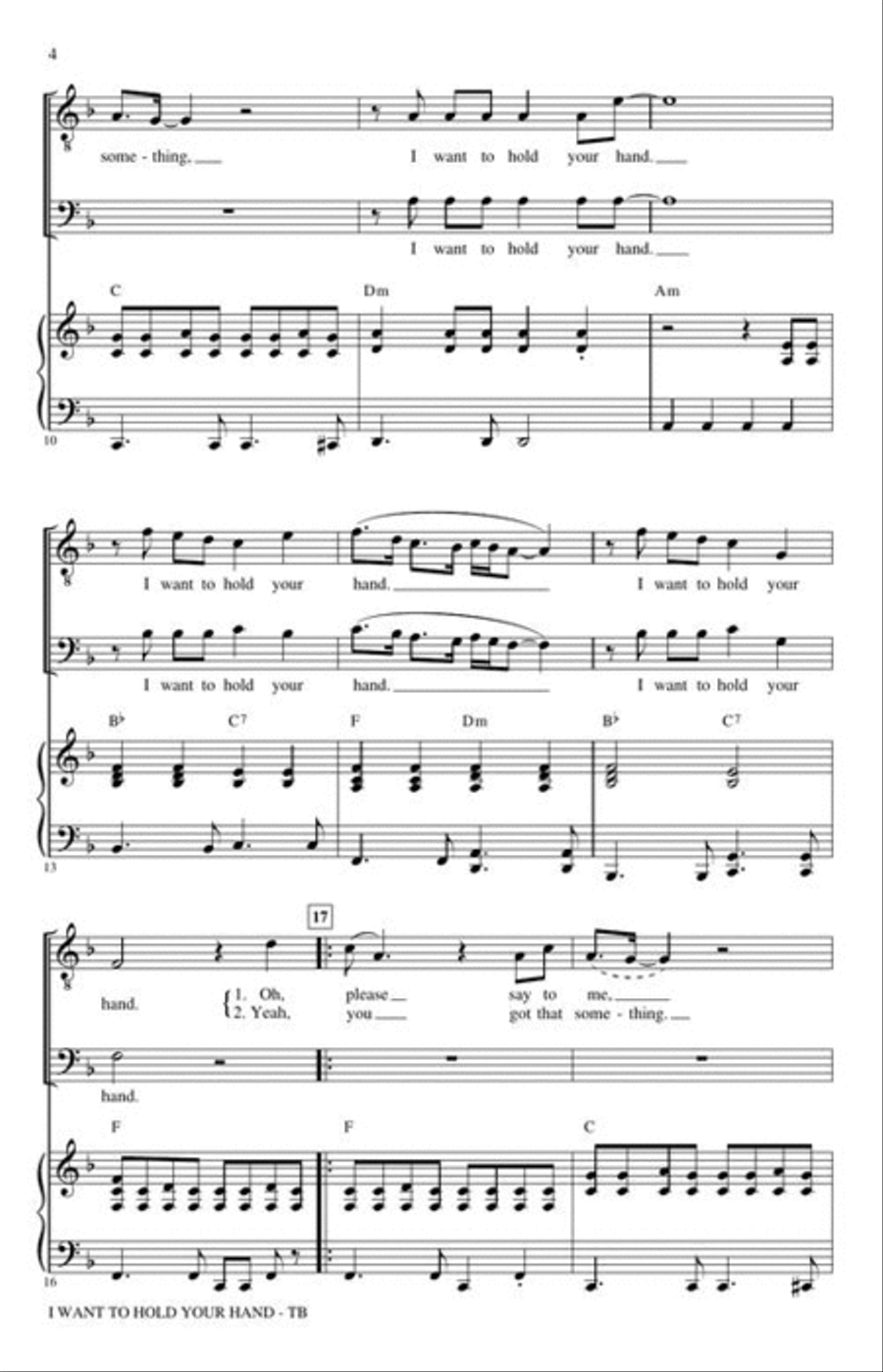 I Want to Hold Your Hand TB scores gallery preview page 5