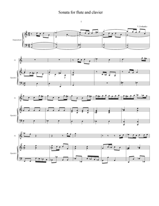 sonata for flute and clavier