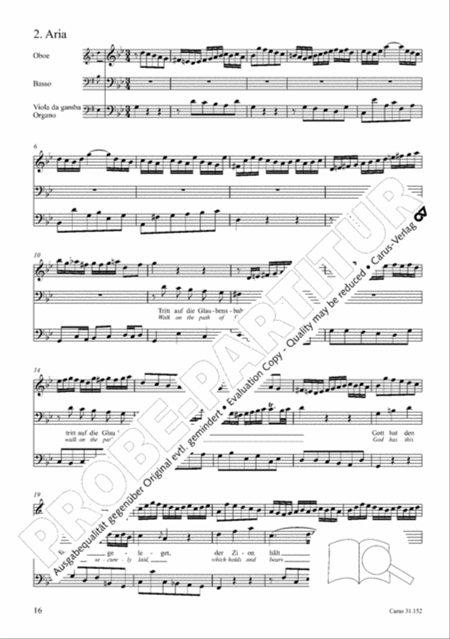 Walk on the path of faith (Tritt auf die Glaubensbahn) Orchestra scores gallery preview page 17