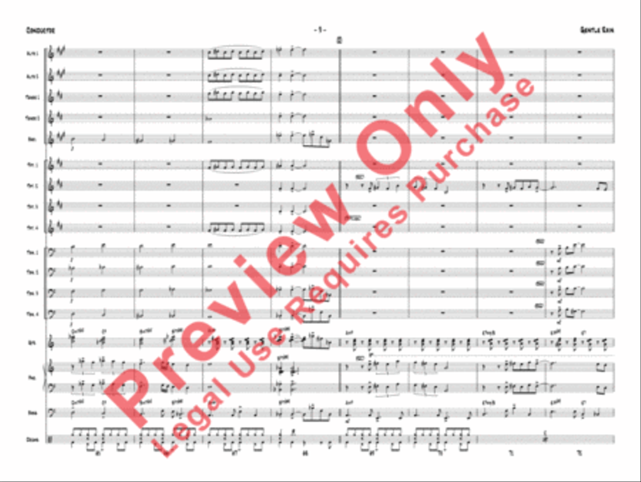 Gentle Rain Jazz Ensemble scores gallery preview page 12