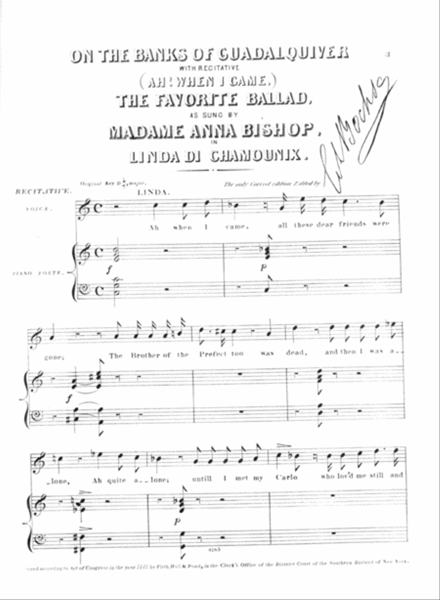 On the banks of Guadalquiver. With Recitative (Ah! When I Came), The Favorite Ballad Voice scores gallery preview page 2