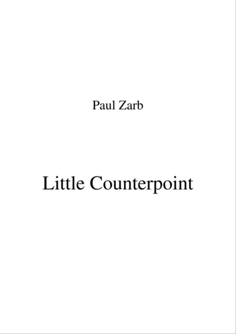 Little Counterpoint Little Counterpoint Piano Solo scores gallery preview page 1