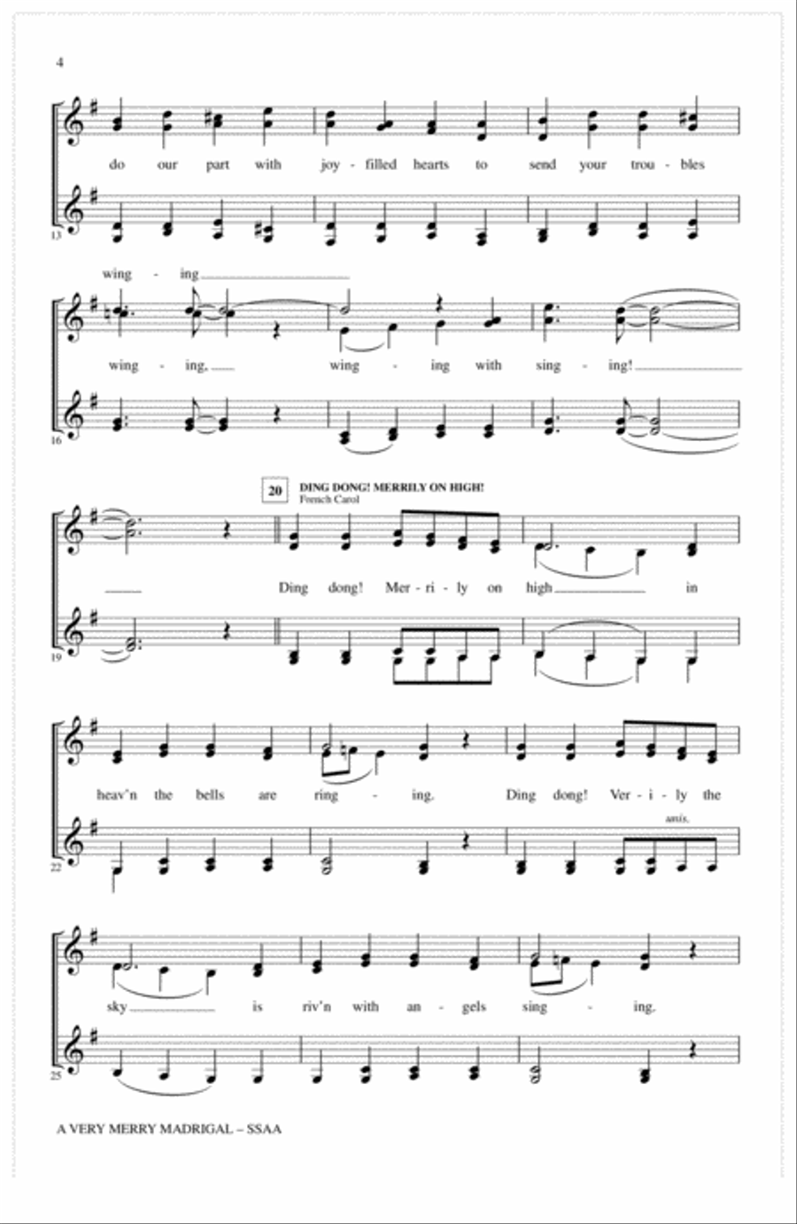 A Very Merry Madrigal A Very Merry Madrigal SSA scores gallery preview page 2