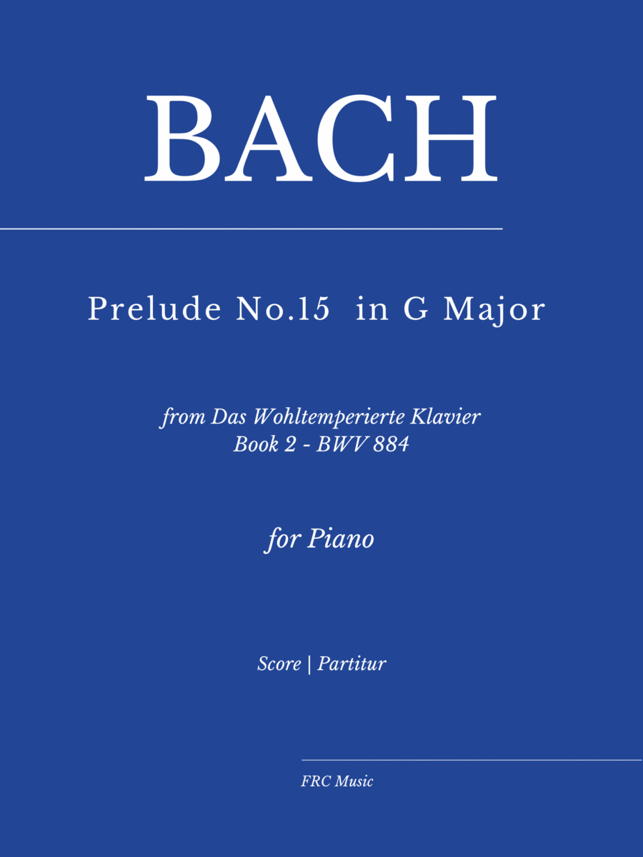 Bach: Prelude No. 15 BWV 884 in G Major - Book 2 image number null