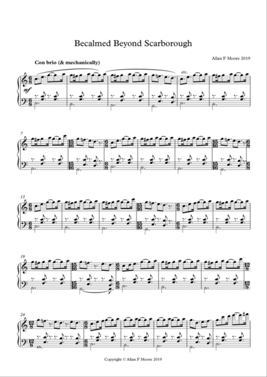 Becalmed Beyond Scarborough Piano Solo scores gallery preview page 2