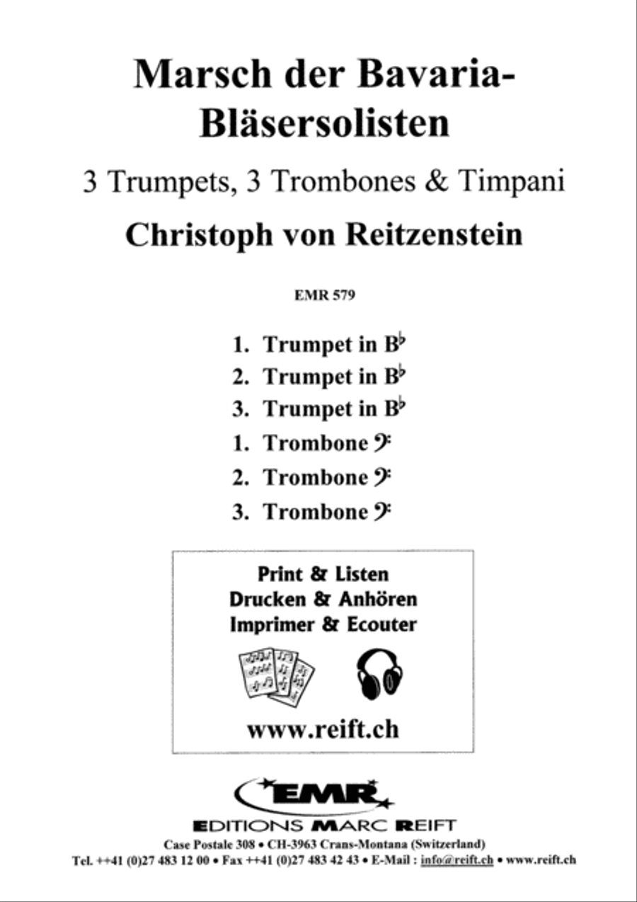 Marsch der Bavaria - Blasersolisten Brass Ensemble scores gallery preview page 5
